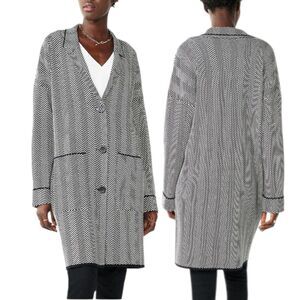NWT Chevron Knit Jacket Coat XXL Career Office Fall Winter Long Sleeve Comfort